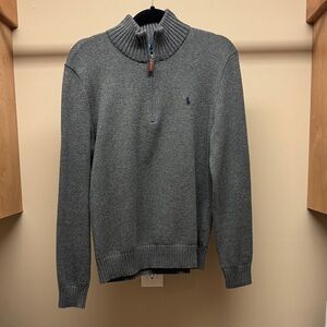 Ralph Lauren Small Charcoal Zip-Up Sweater
